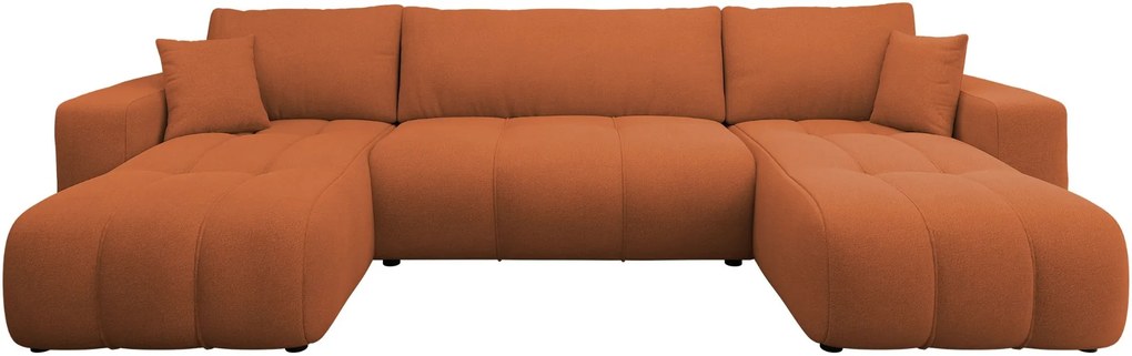 Γωνιακός καναπές Furyn U-Portokali - 312.00Χ145.00Χ72.00cm