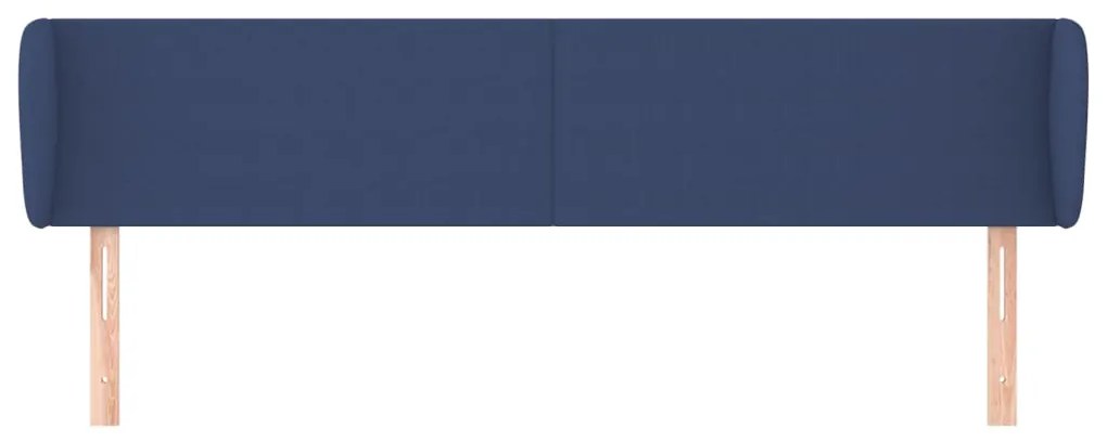 vidaXL Κεφαλάρι με Πτερύγια Μπλε 203 x 23 x 78/88 εκ. Υφασμάτινο