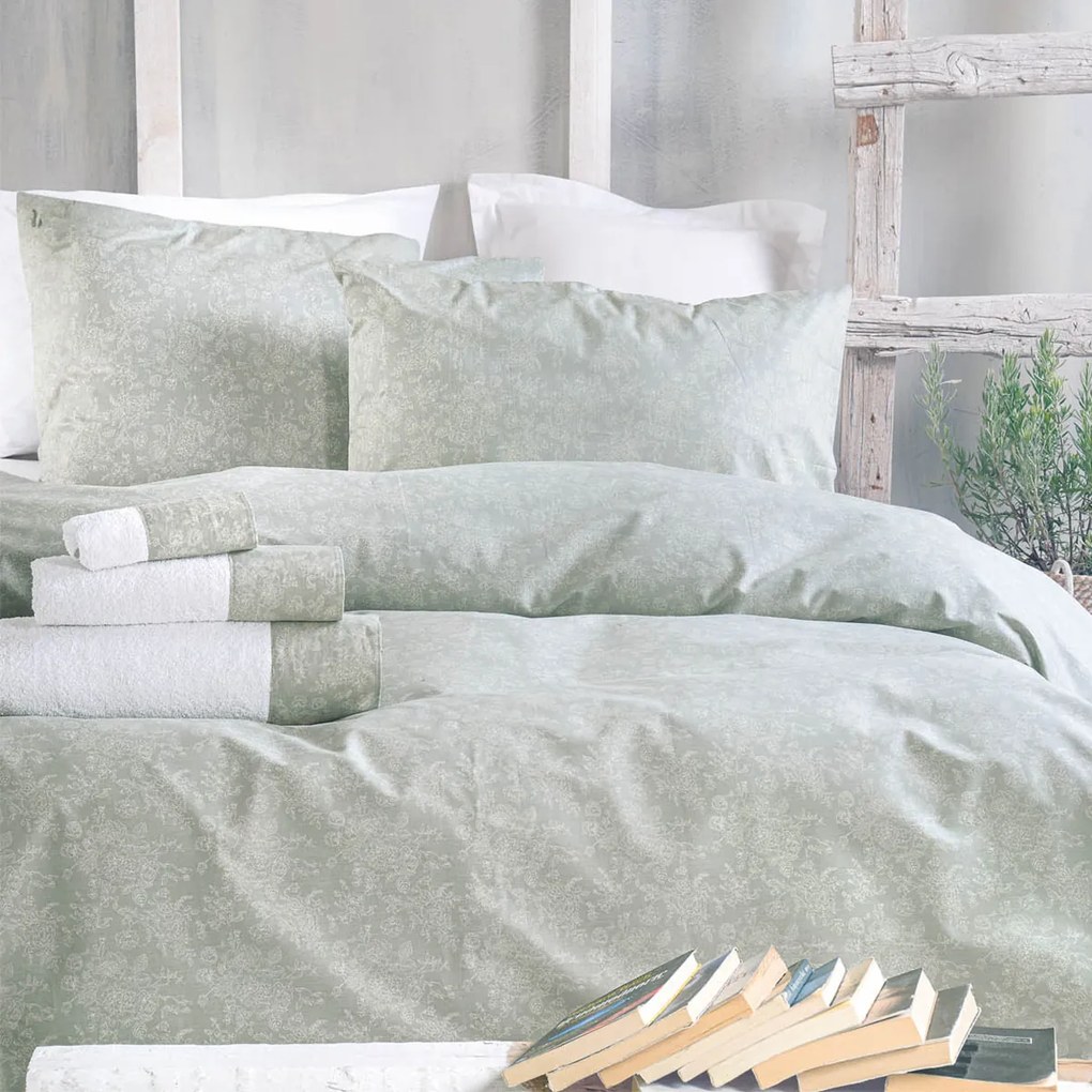 Πάπλωμα Μονό (Σετ 160x240) Rythmos Nova Bendetta Dark Green