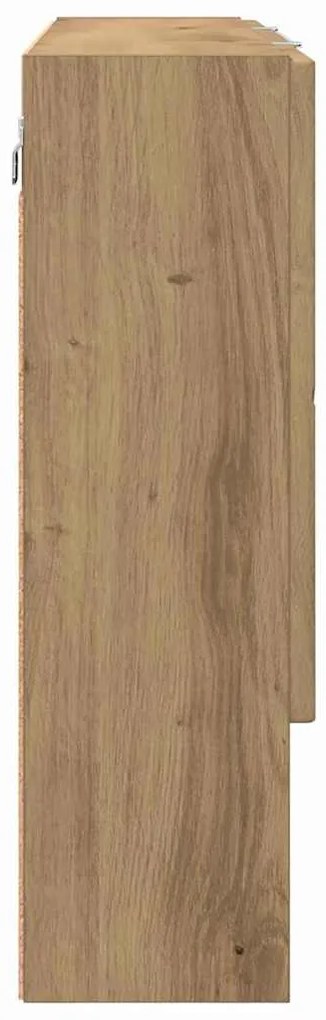 vidaXL Ντουλάπα Καθρέφτη Επιτοίχιο Artisan Oak 80 x 17 x 55 εκ