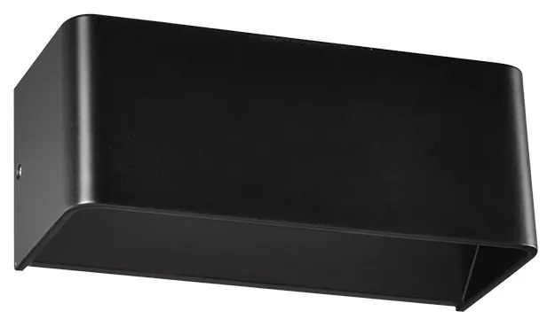 Φωτιστικό Επίτοιχο Aca L35037LBK NEPHELE Μαύρο Ματ (Black Mat) 3000K