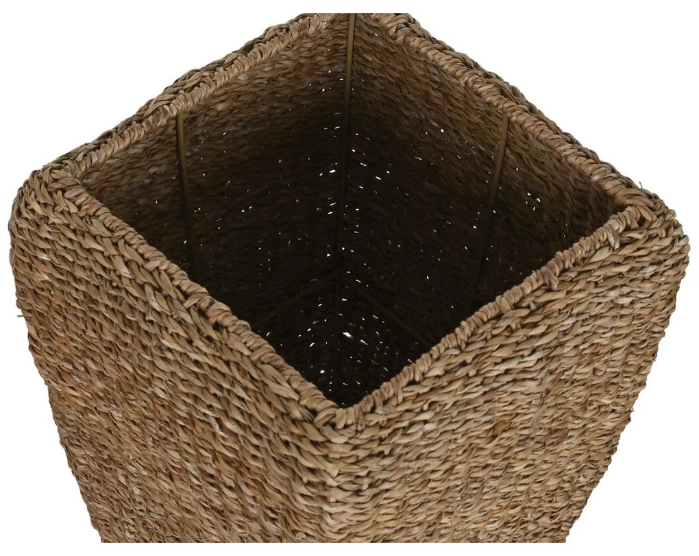 Σετ ζαρντινιέρων Home ESPRIT Φυσικό Μέταλλο Φυσική ίνα 40 x 40 x 70 cm (3 Τεμάχια)