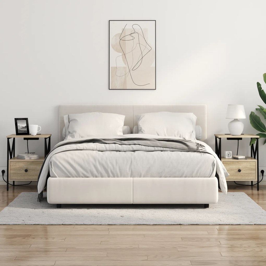 vidaXL Κομοδίνο Sonoma Δρυς 41.5 x 40.5 x 55 εκ. Επεξεργασμένο ξύλο