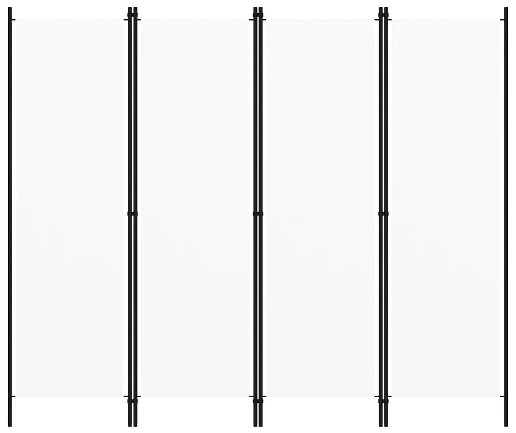 vidaXL Διαχωριστικό Δωματίου με 4 Πάνελ Λευκό 200 x 180 εκ.