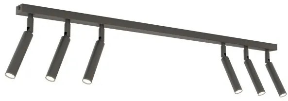 Σποτ Φωτιστικό Οροφής 6xG9 Ρυθμιζόμενο 90cm Elit Emibig -1351/6-Μαύρο 1351/6