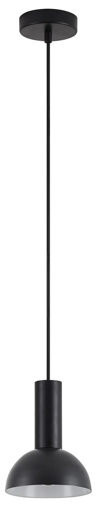 SE21-BL-4-MS3 ADEPT TUBE Black Pendant Black Metal Shade+