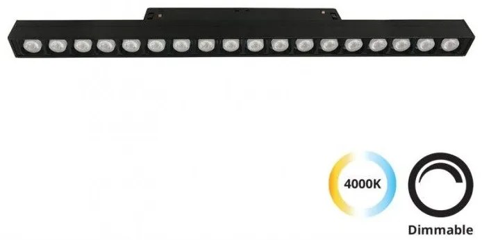 Φωτιστικό Μαγνητικής Ράγας LED 21W 4000K Μαύρο 4244413 Magnetic Viokef 4244413 Μαύρο