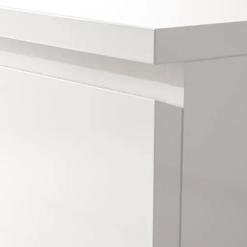 MALM συρταριέρα με 4 συρτάρια/γυαλιστερό, 80x100 cm 504.240.54