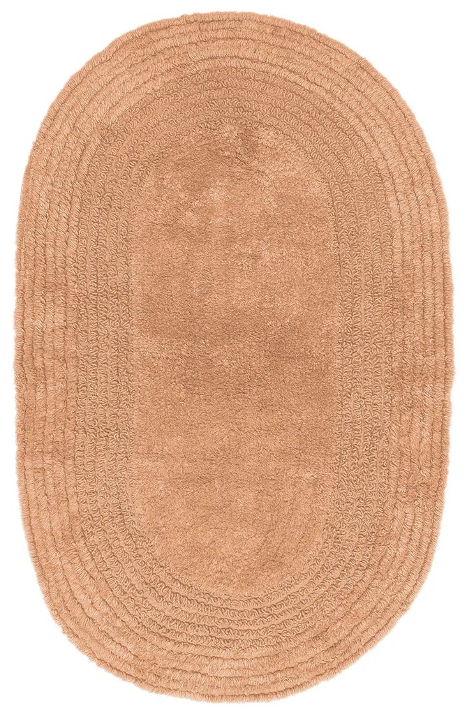 Πατάκι Μπάνιου Οβάλ (50x80) Palamaiki Ridge Caramel
