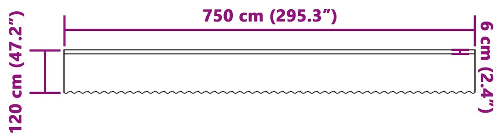 vidaXL Κουρτίνες με κουρτίνες Floral Λευκό 750 x 120 εκ. Πολυεστέρας