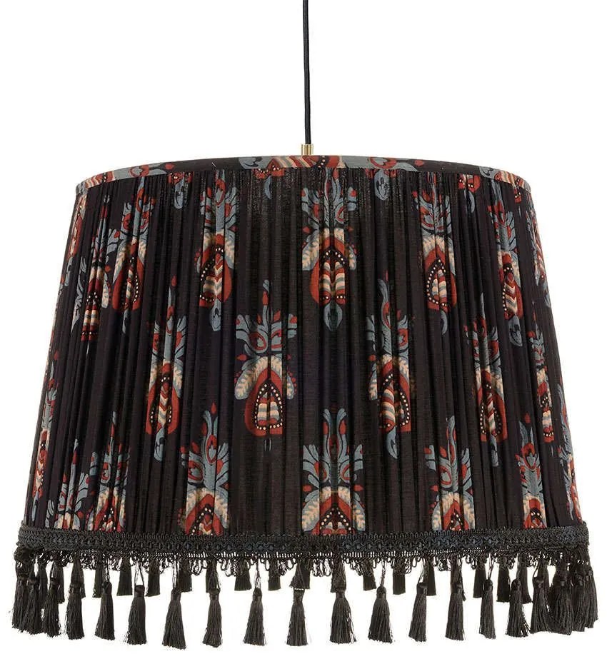 Φωτιστικό Οροφής Floral Crest CL50387 ø45xø55xH35 Black-Multi MindTheGap Metal, Fabric