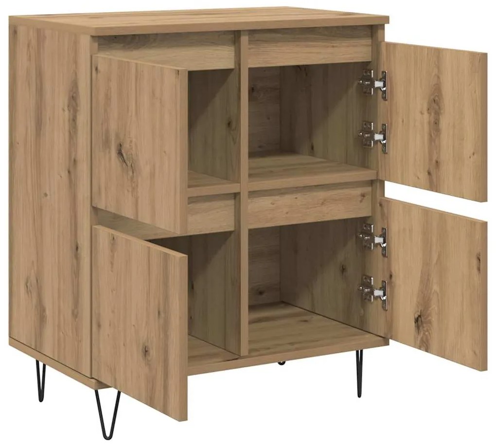 vidaXL Πλαϊνό γραφείο Καφέ 60 x 35 x 70 cm Επεξεργασμένο ξύλο