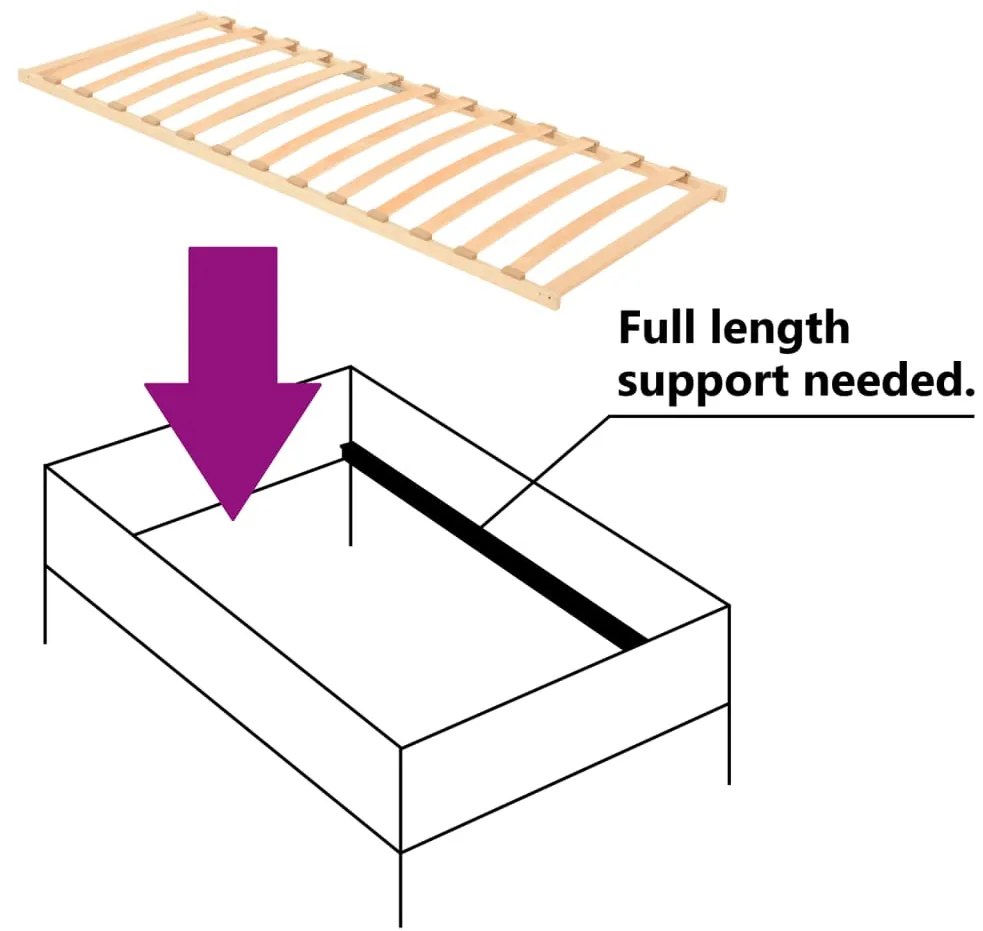 vidaXL Τελάρο Κρεβατιού με 13 Σανίδες 70 x 200 εκ.