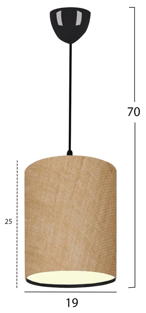 Φωτιστικό οροφής C7623.01 σε Μπέζ Φ19x70εκ. 19x19x70 εκ.