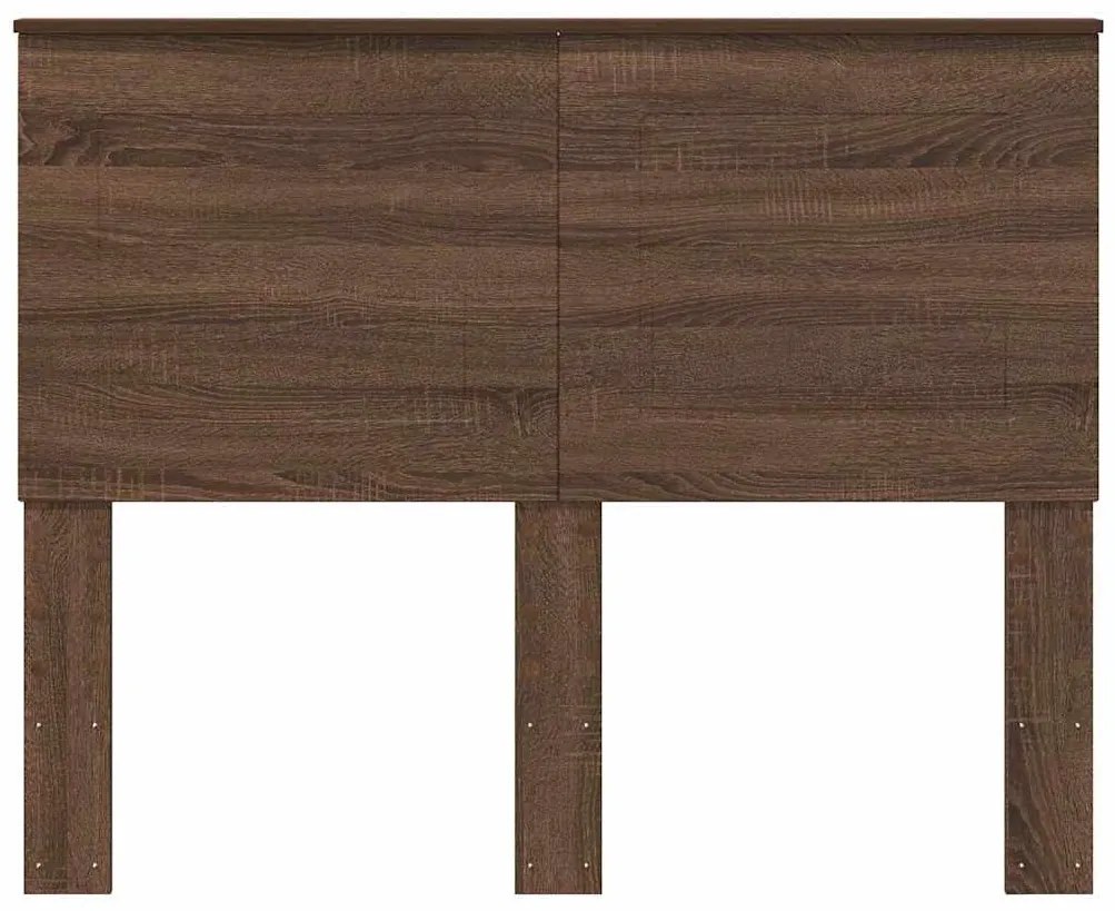 vidaXL Κεφαλάρι με κεφαλάρι Καφέ δρυς 120 cm Επεξεργασμένο ξύλο