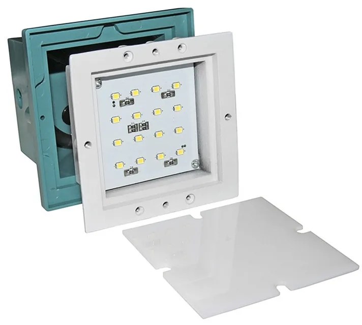 Adeleq Led Φωτιστικό 9632 Σώμα Διαδρόμου Αλουμινίου Τετράγωνο Χωνευτό 1W Θερμό 3-963200
