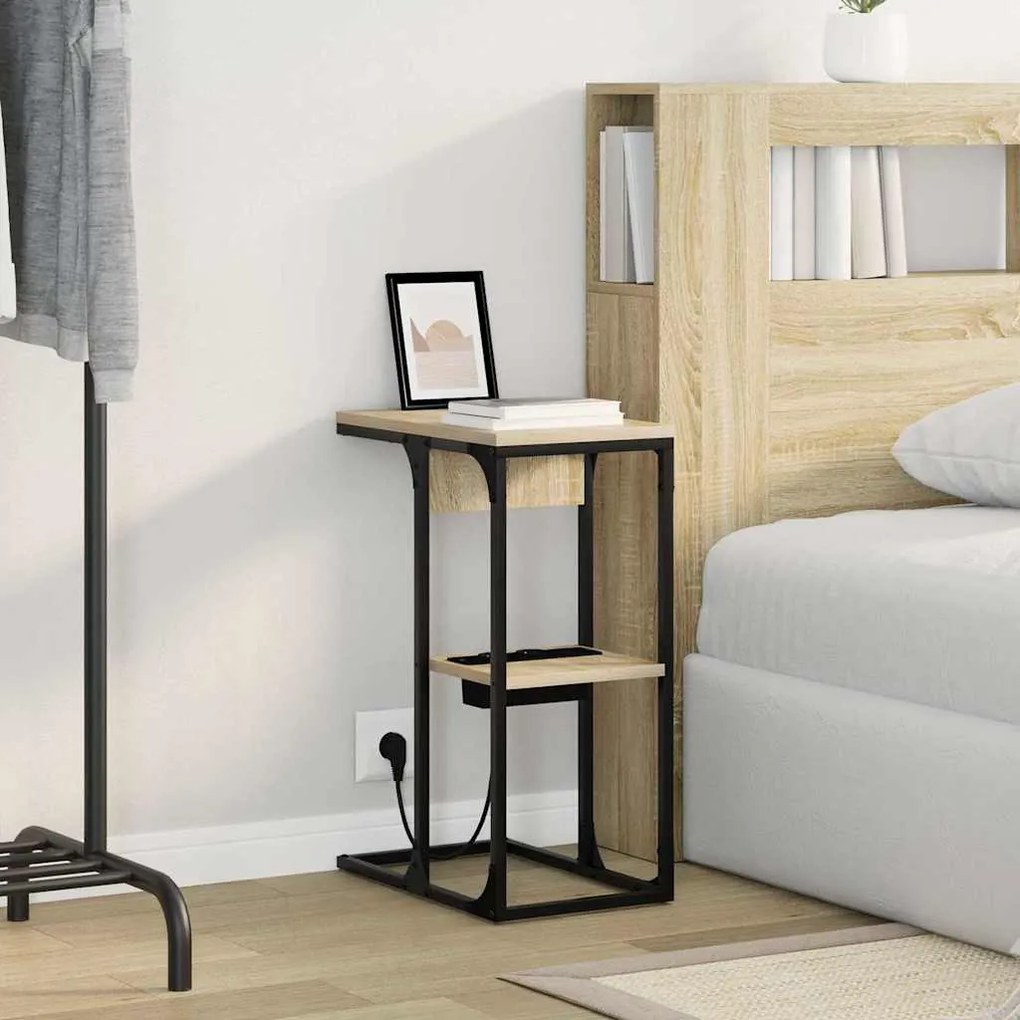 vidaXL Κομοδίνο Sonoma Δρυς 41.5 x 26 x 60.5 εκ Επεξεργασμένο ξύλο