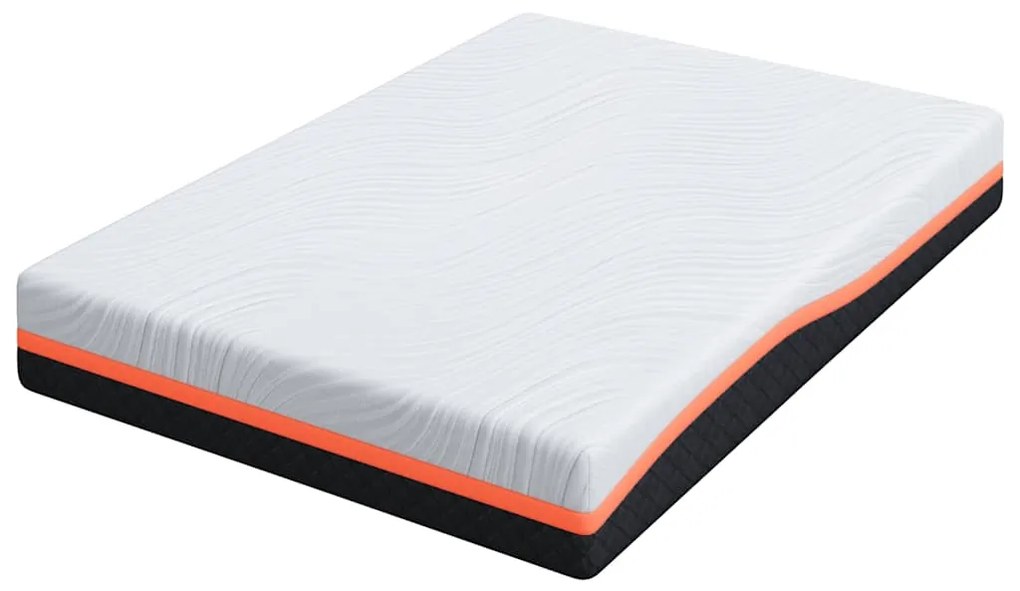 vidaXL Στρώμα Λευκό και Γκρι 140 x 200 cm Pěna