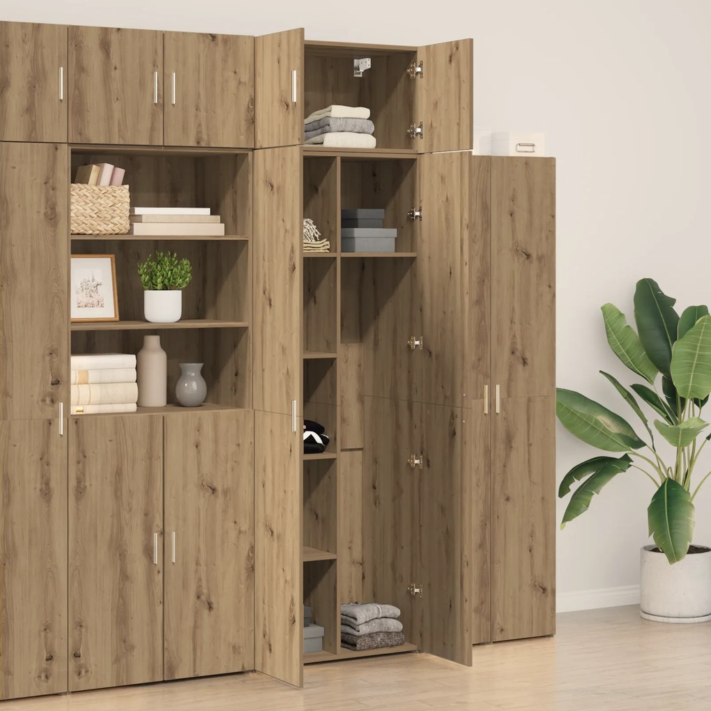 vidaXL Ντουλάπα Αποθήκευσης Ξύλο Δρυός 70x42.5x225 εκ. Επεξεργασμένο Ξύλο