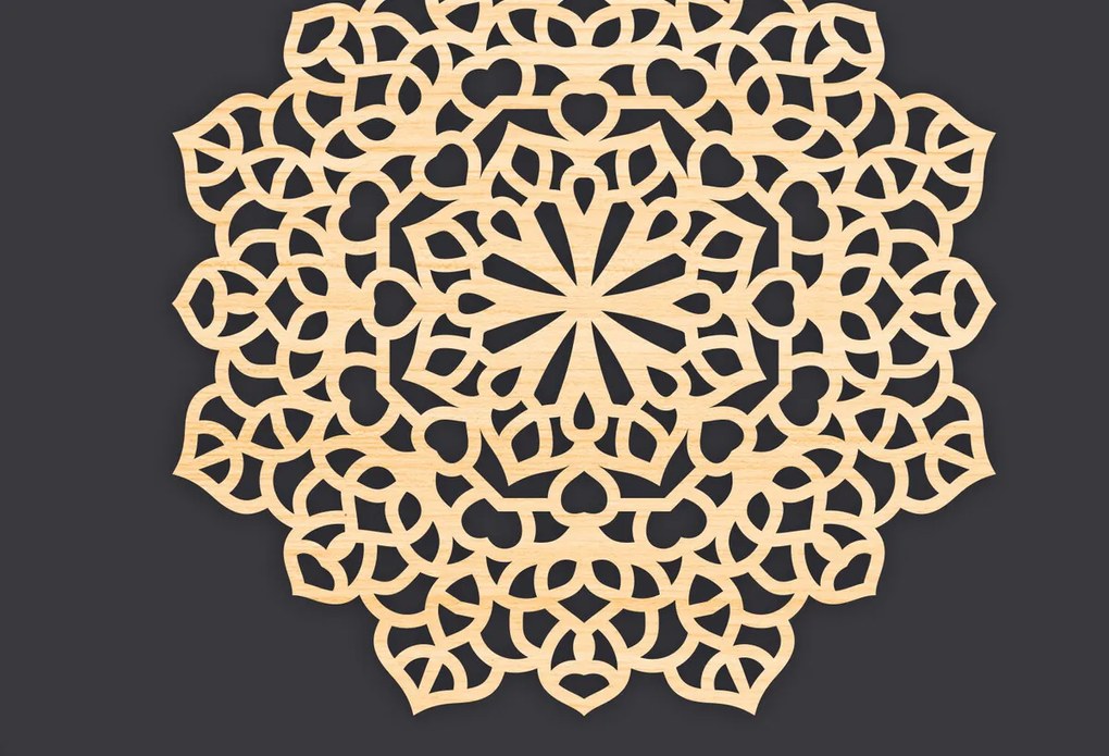 Intra απο ξύλο plywood 3mm-4mm πάχος Τρισδιάστατη Mandala Δίασταση 30x30 cm INTRAFABR-86061874