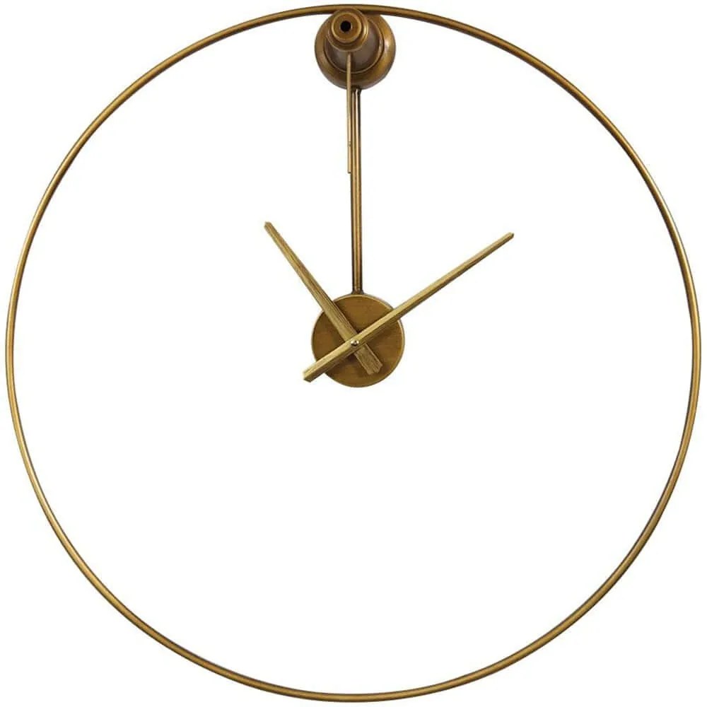 Ρολόι Τοίχου Ciclo 020600 60x10x60cm Gold Μέταλλο
