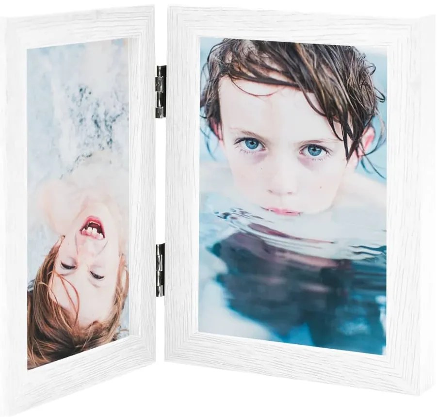 Διπλή Κορνίζα Κολάζ Λευκή 2 x (10 x 15 εκ.)