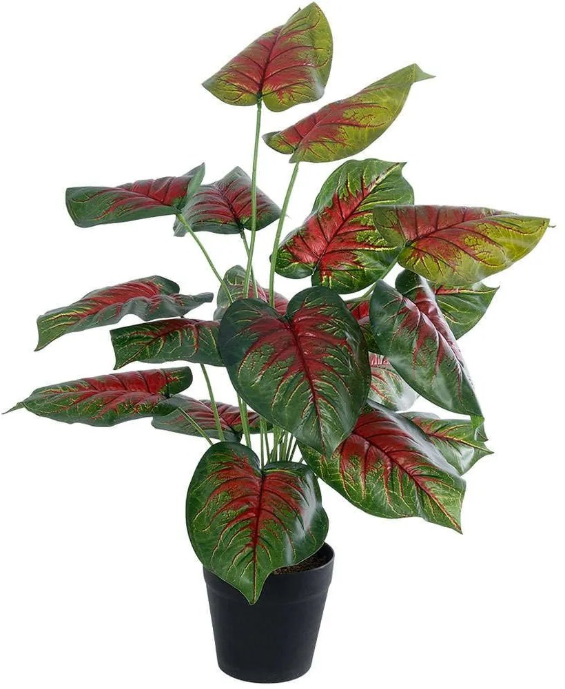 Τεχνητό Φυτό Caladium Mix 20911 Φ66x75cm Green-Red GloboStar Polyethylene,Fabric
