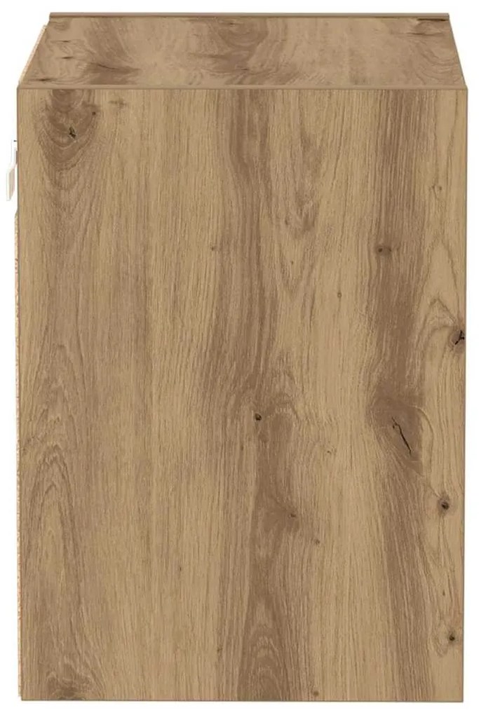 vidaXL Κρεμαστό Ράφι Μασίφ Δρυός 40x28,5x40 εκ. Επεξεργασμένο Ξύλο