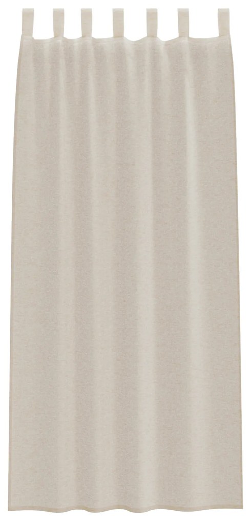 vidaXL Κουρτίνες με κουρτίνες 2 pcs Άμμος 140 x 260 εκ. Πολυεστέρας