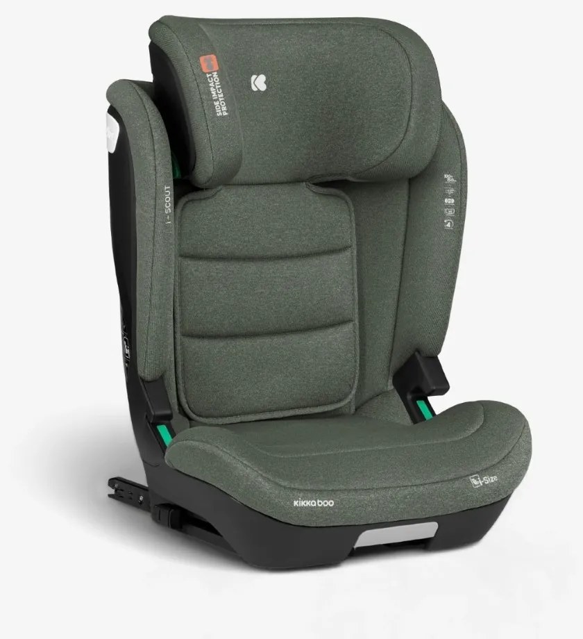 KIKKA BOO ΚΑΘΙΣΜΑ ΑΥΤΟΚΙΝΗΤΟΥ i-SCOUT i-SIZE 100-150cm AMY GREEN 41002150018