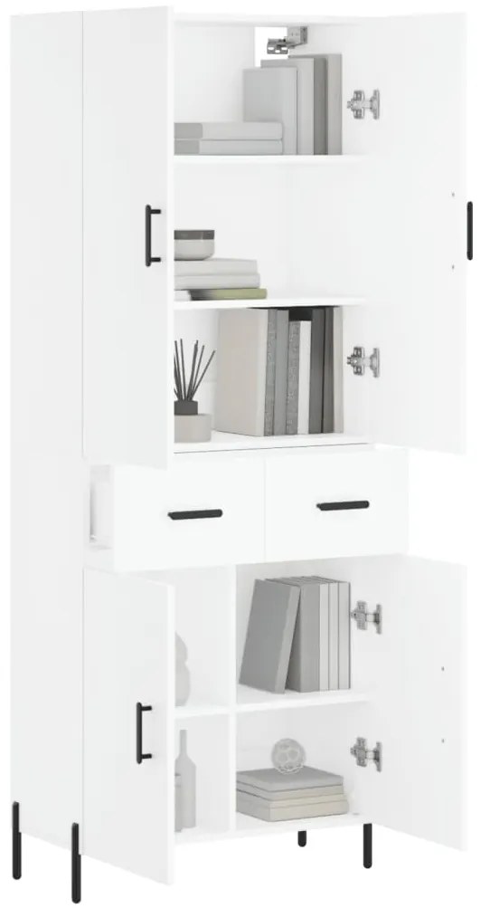 vidaXL Ντουλάπι Λευκό 69,5x34x180 εκ. από Επεξεργασμένο Ξύλο