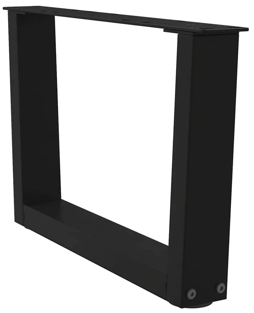 vidaXL Πόδια Τραπεζιού Σαλονιού Σχήματος V 2 τεμ. Μαύρο 60x(30-31,3) εκ. Ατσάλι