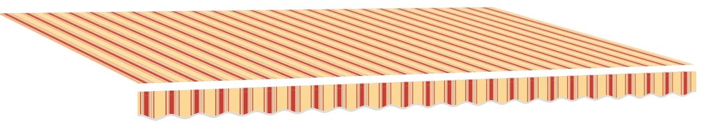 vidaXL Manual Retractable Awning της σε Πορτοκαλί και Κίτρινο 500x350 εκ.
