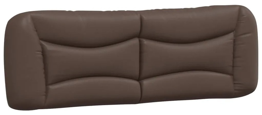 vidaXL Κρεβάτι με Στρώμα Καφέ 160x200εκ. από Συνθετικό Δέρμα