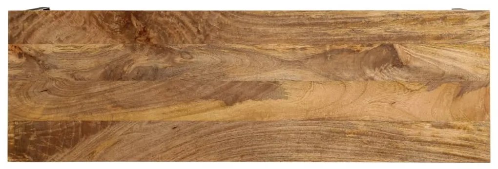 vidaXL Τραπέζι Κονσόλα Καφέ 110x35x76 εκ. από Μασίφ Ξύλο Μάνγκο/Σίδερο