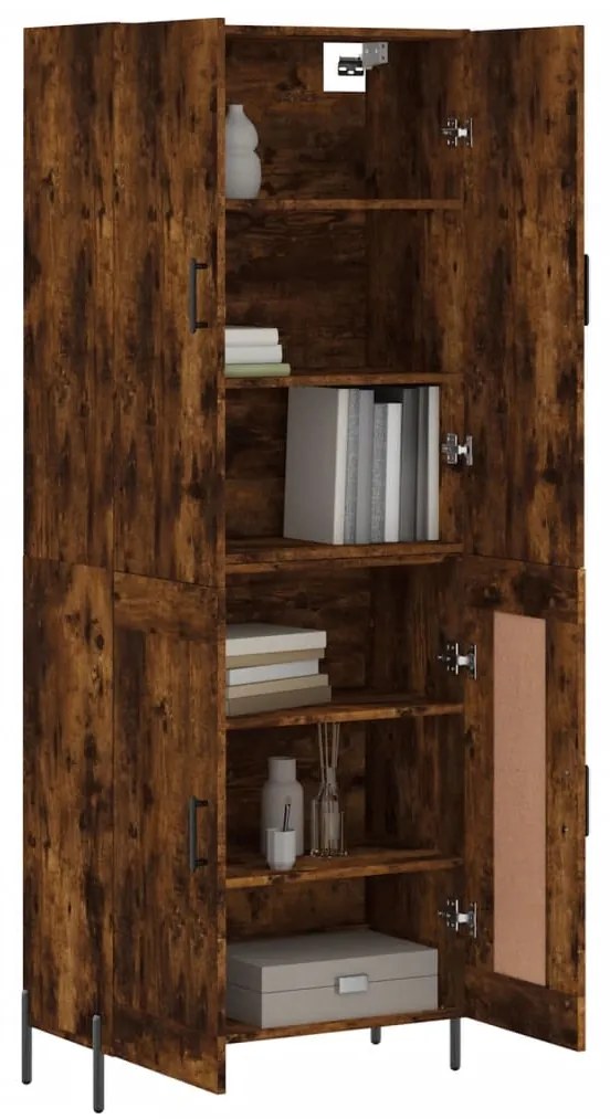 vidaXL Ντουλάπι Καπνιστή Δρυς 69,5x34x180 εκ. από Επεξεργασμένο Ξύλο
