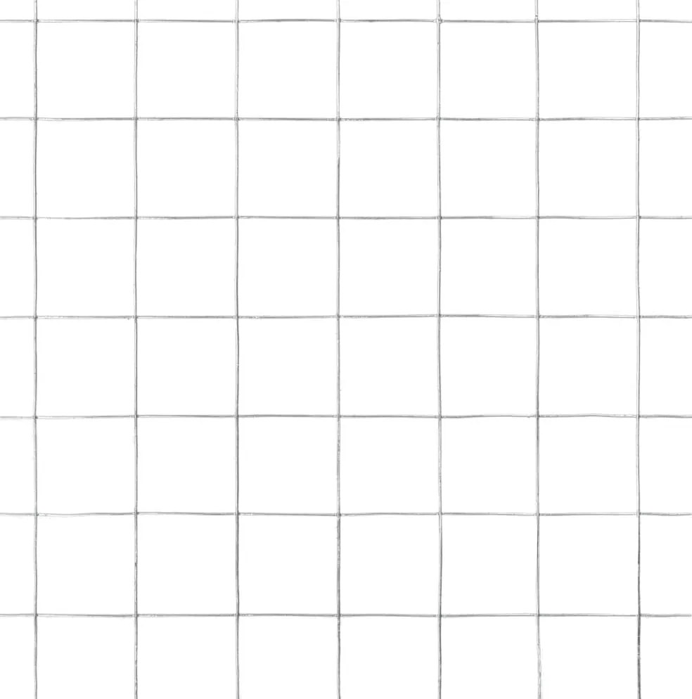 vidaXL Συρματόπλεγμα Κοτετσόσυρμα Ασημί 25 x 0,5 μ. Γαλβαν. Ατσάλι