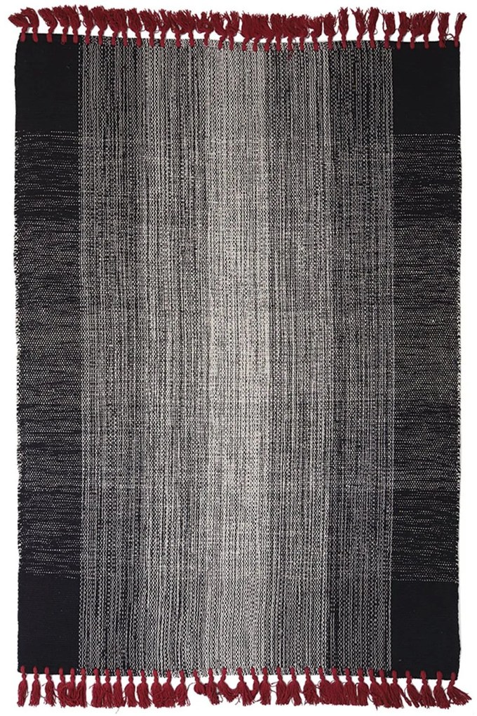 Χαλί Urban Cotton Kilim Tessa Dalia Black-Red Royal Carpet 130X190cm