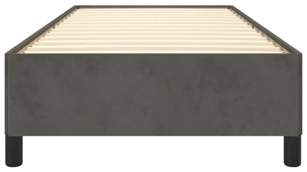 Πλαίσιο Κρεβατιού Σκούρο Γκρι 80x200 εκ. Βελούδινο - Γκρι