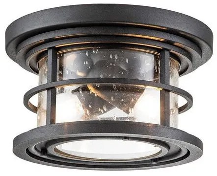 Πλαφονιέρα Φωτιστικό Οροφής 2xE27 Μαύρο ΙΡ44 Lighthouse FE-LIGHTHOUSE-F-BLK Elstead Lighting-FE-LIGHTHOUSE-F-BLK-Μαύρο FE-LIGHTHOUSE-F-BLK