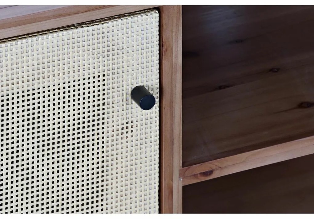 Τηλεόραση DKD Home Decor Καφέ 140 x 38 x 53 cm Έλατο Φυσικό ρατάν