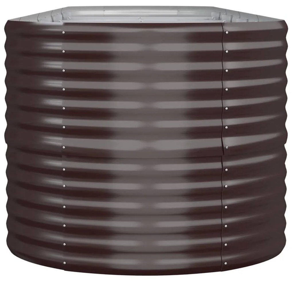 vidaXL Ζαρντινιέρα Καφέ 440x80x68 εκ. Γαλβανισμένος χάλυβας