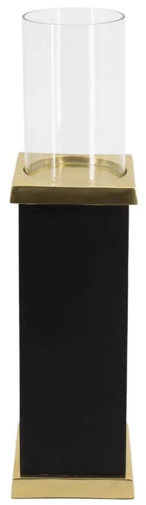 Κηροπήγιο Goldy LB78275-DS 11,4x11,4x40,6cm Black-Gold Artekko Ξύλο