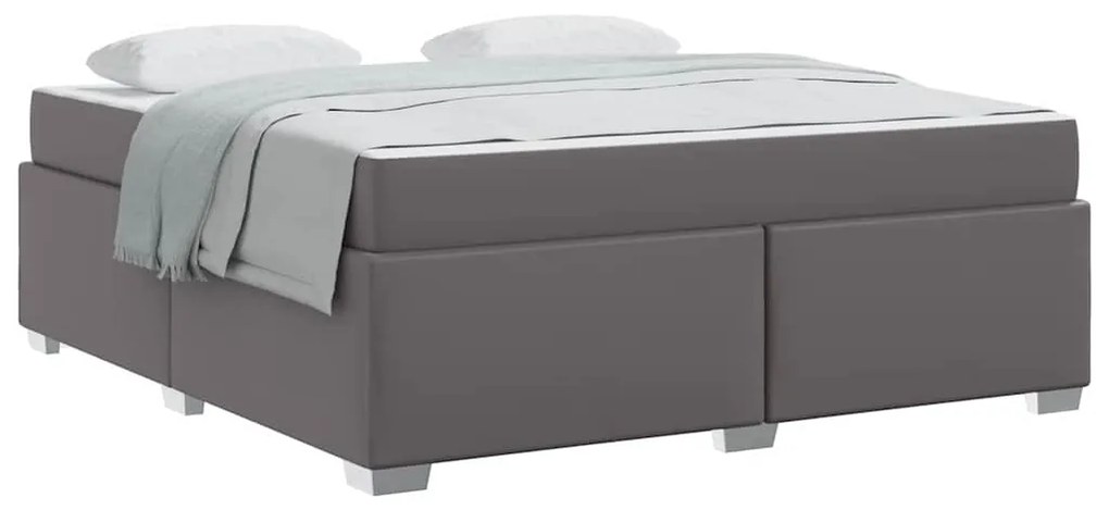 vidaXL Σκελετός Κρεβατιού με στρώμα Γκρι 180 x 200 cm ύφασμα