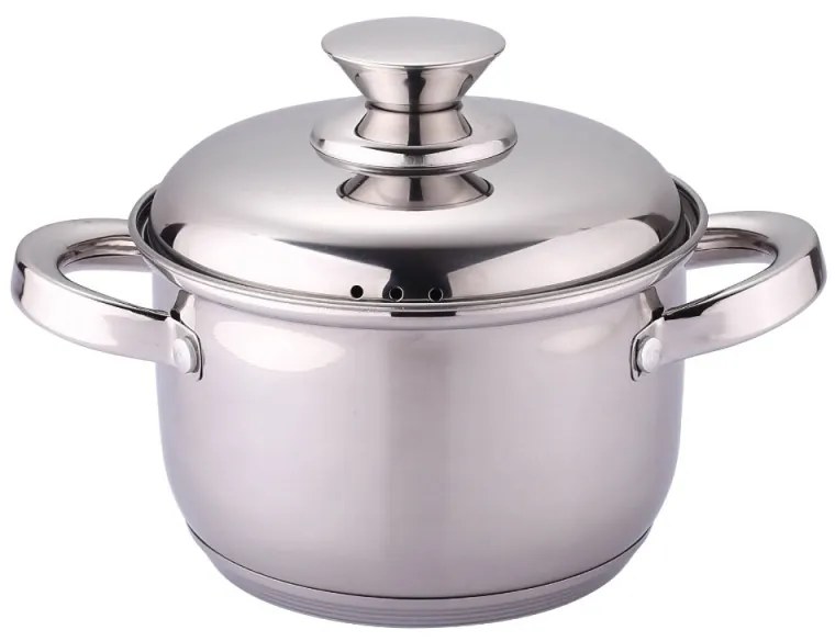 Κατσαρόλα με μεταλλικό καπάκι Rosberg R51210L22S, 22 cm, 4,5 l, Inox,