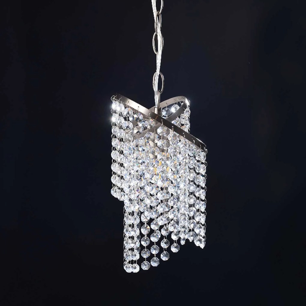 Φωτιστικό Οροφής Textile &amp; Crystal DLA12271 Clear Crystal, Metal