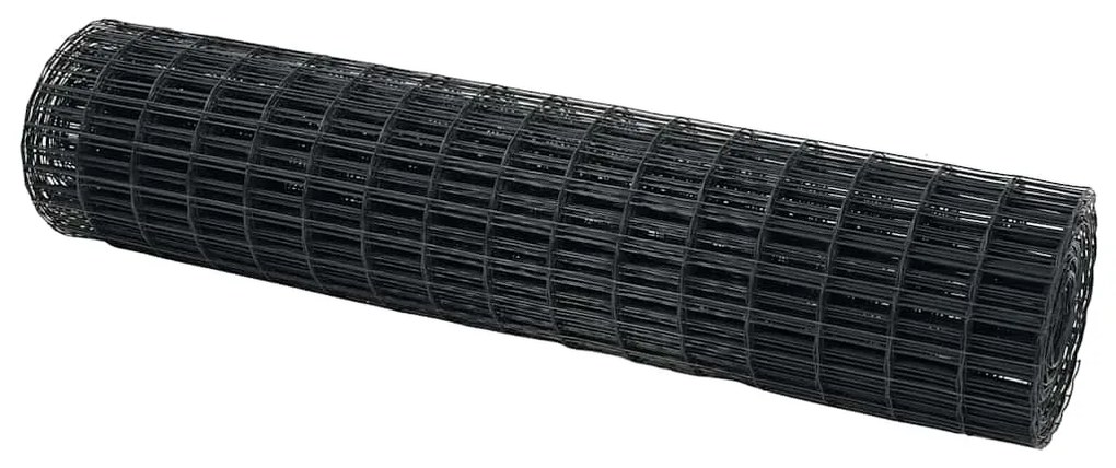 vidaXL Φράχτης Εuro Γκρι 1.2 x 25 m Σίδηρος με επικάλυψη PVC