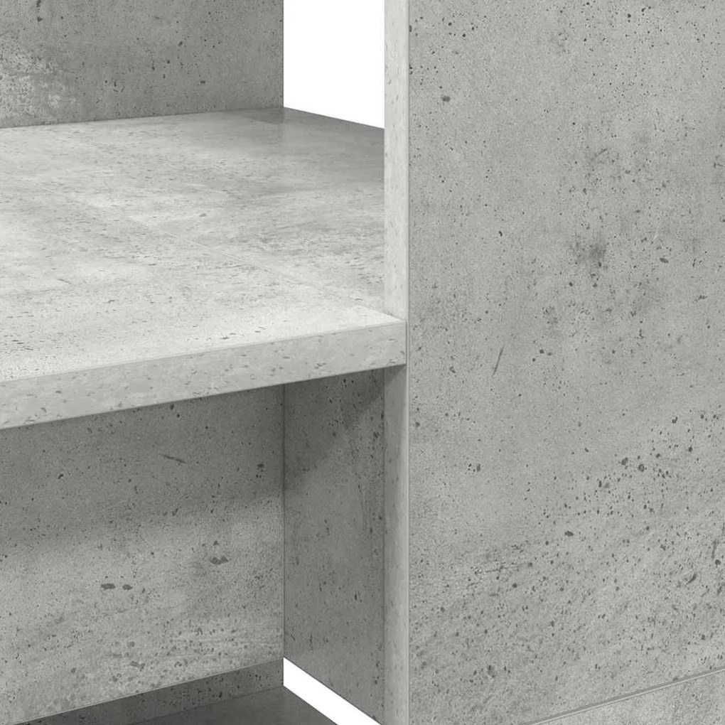 vidaXL Γραφείο Γκρι σκυροδέματος 113 x 54 x 120 εκ. Επεξεργασμένο ξύλο