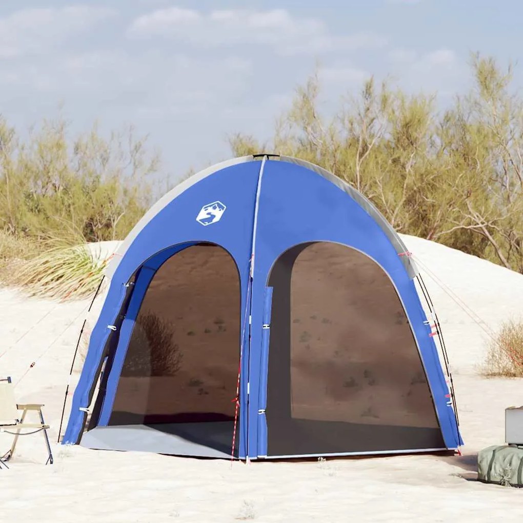 vidaXL Πισίνα Σκηνή με στέγη Αζούρ μπλε 366 x 305 x 231 cm Πολυεστέρας