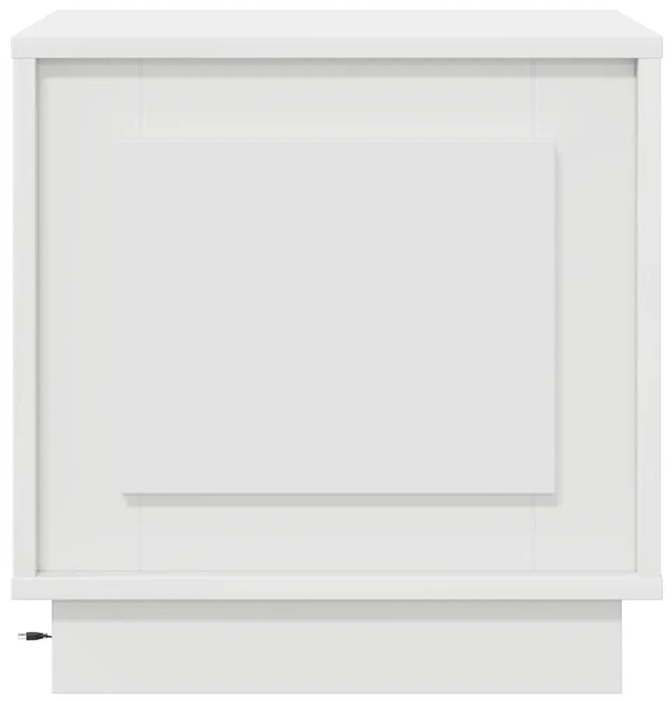 vidaXL Κομοδίνο με Λευκό 44 x 34.5 x 45 εκ Επεξεργασμένο ξύλο